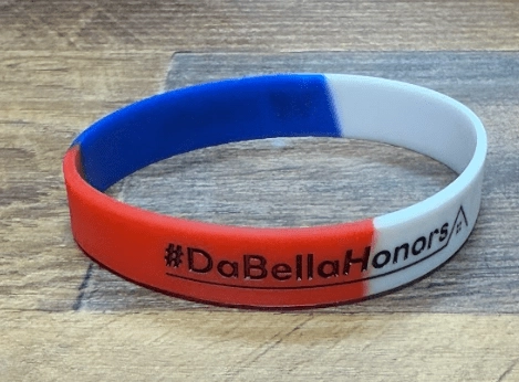 Red, White and Blue Bracelet stating #DaBellaHonors
