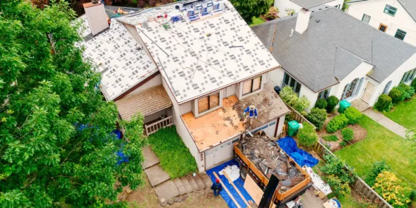 GAF Tiger Paw™ underlayment being installed on a Roof during a roof replacement.