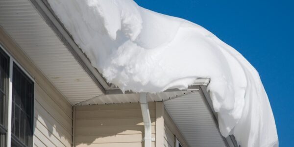 Snow on top of a roof