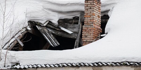Too much snow load caused a roof to collapse.
