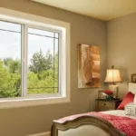 Replacement vinyl window in bedroom