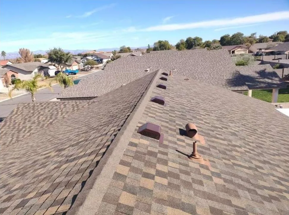 Roof Replacement done on Home in San Tan Valley with a new GAF roof in the color Saddlewood