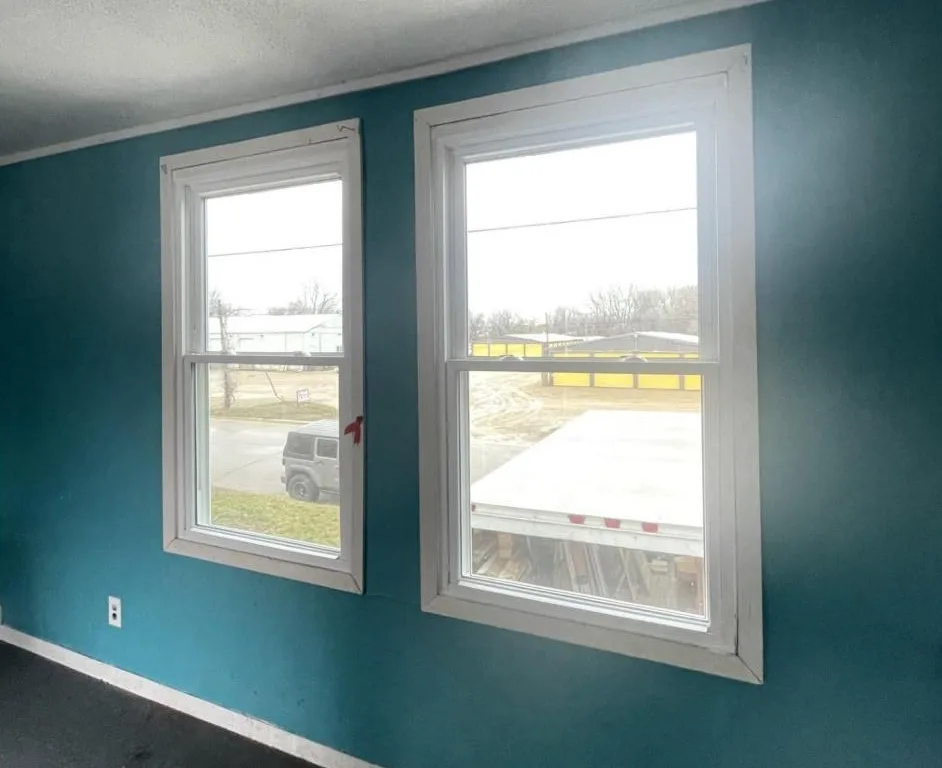 2 Double-Hung Glasswing vinyl Windows Installed by DaBella.