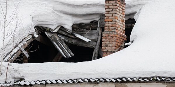 Too much snow load caused a roof to collapse.